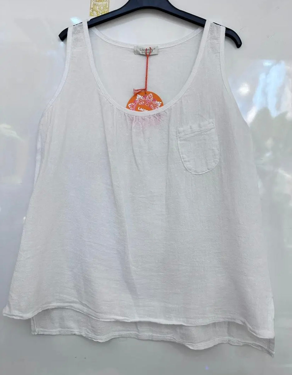 Isla Tank Top, White