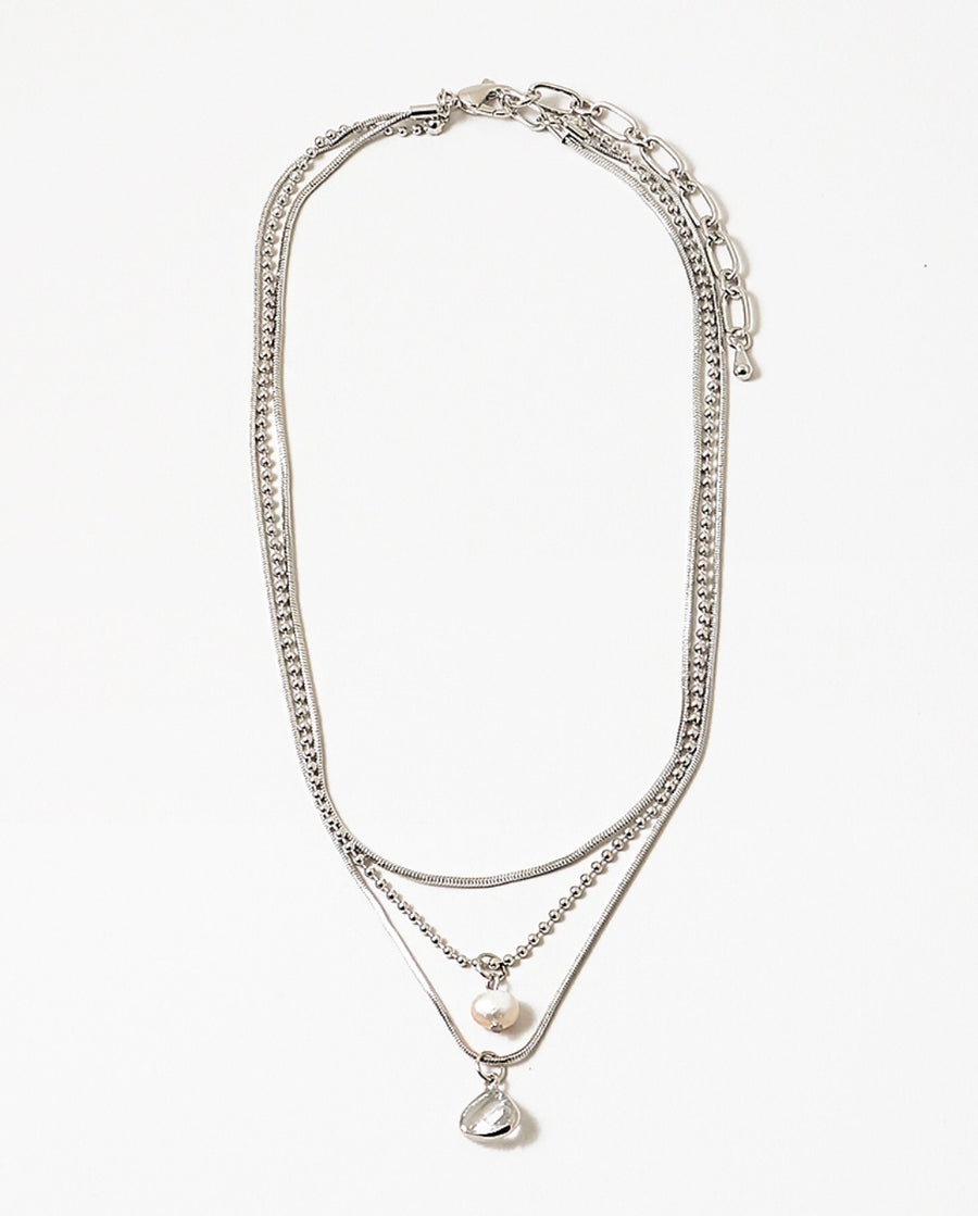 Multi Layer Silver Necklace