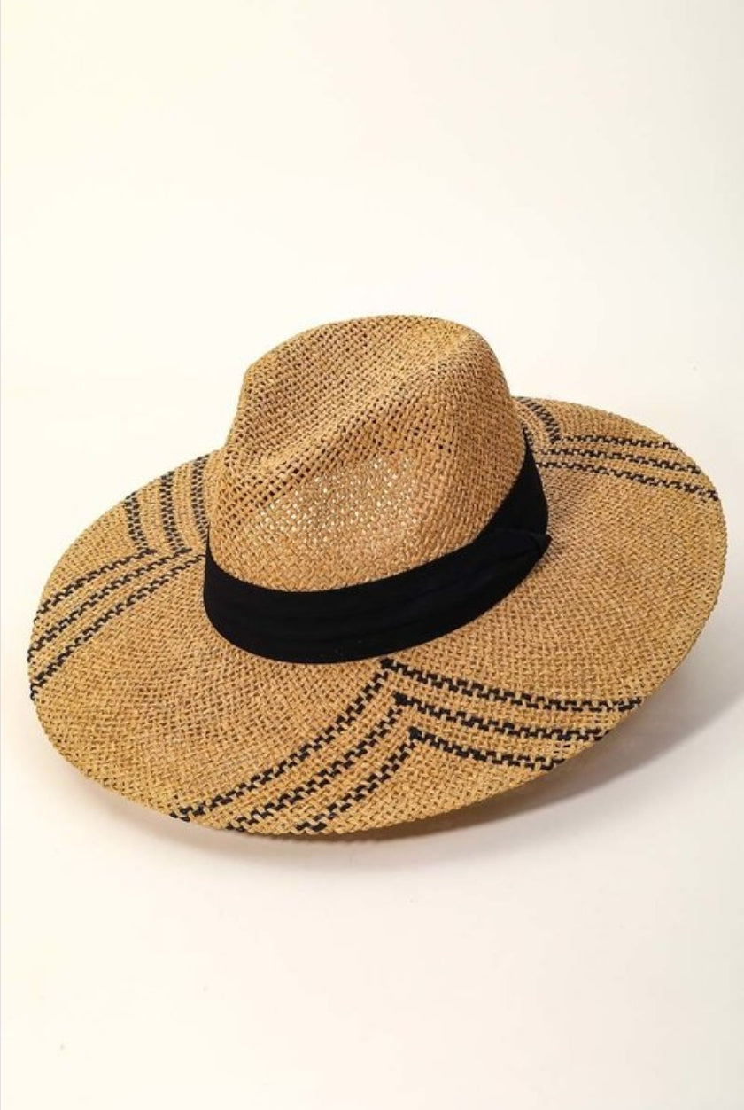 Wide brim straw hats