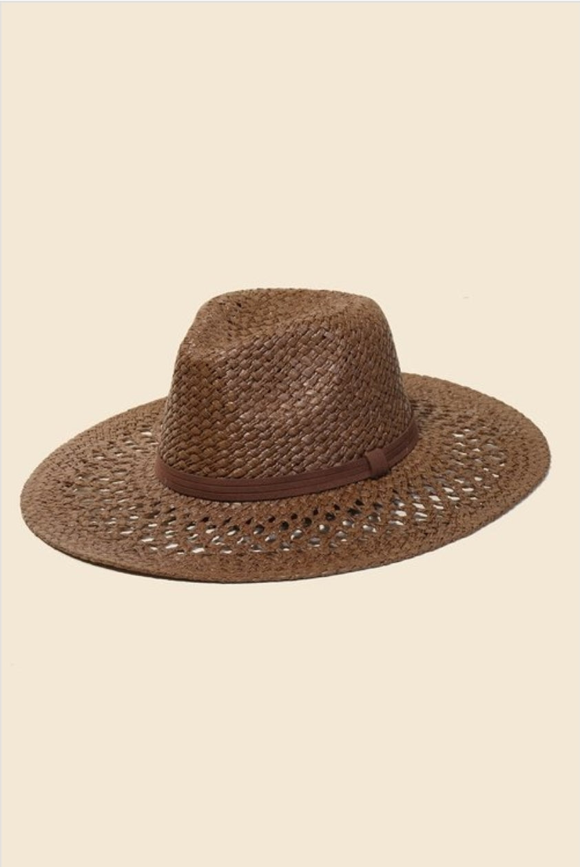 Wide brim straw hats