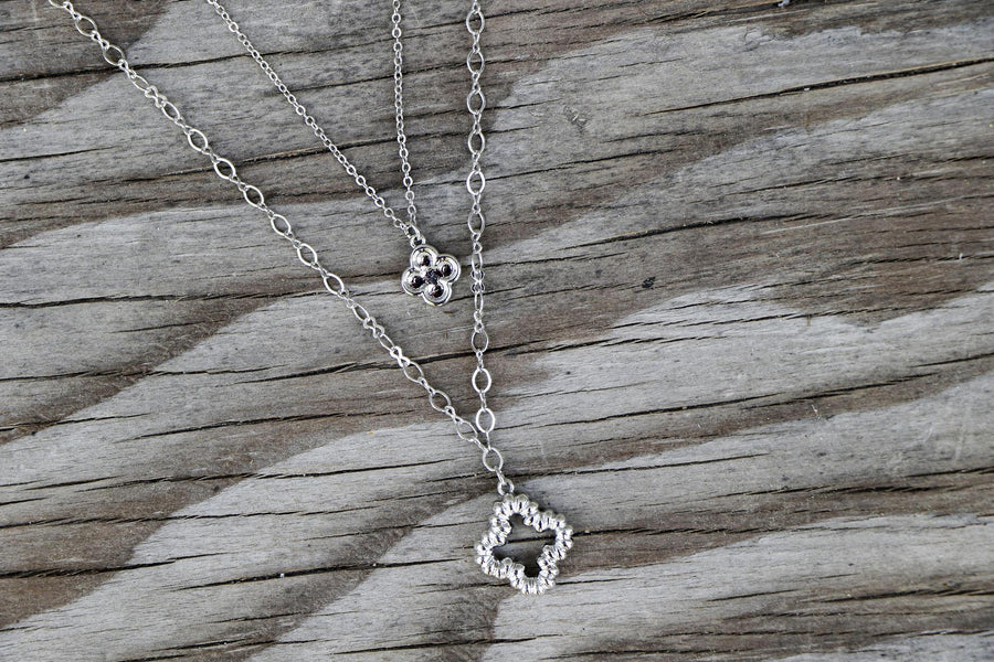 Layered Silver Necklaces